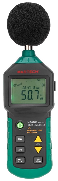 

Измеритель уровня шума Mastech MS6701 13-1252 цифровой (с USB), MS6701