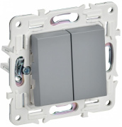 фото Переключатель двухклавишный IEK SK-V23-0-10-K03