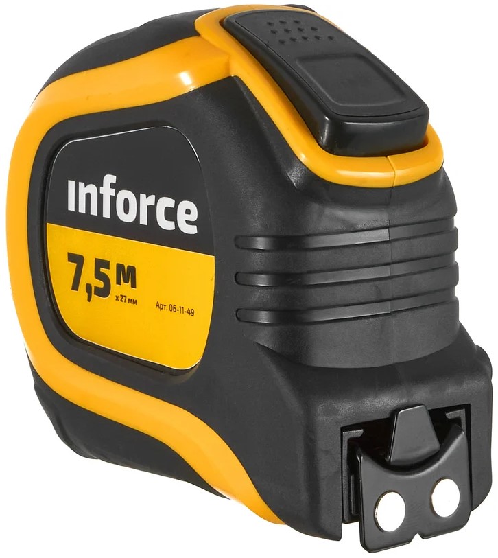 

Рулетка Inforce 06-11-49 7,5x27мм с нейловоным ярким покрытием и магнитным зацепом, 06-11-49