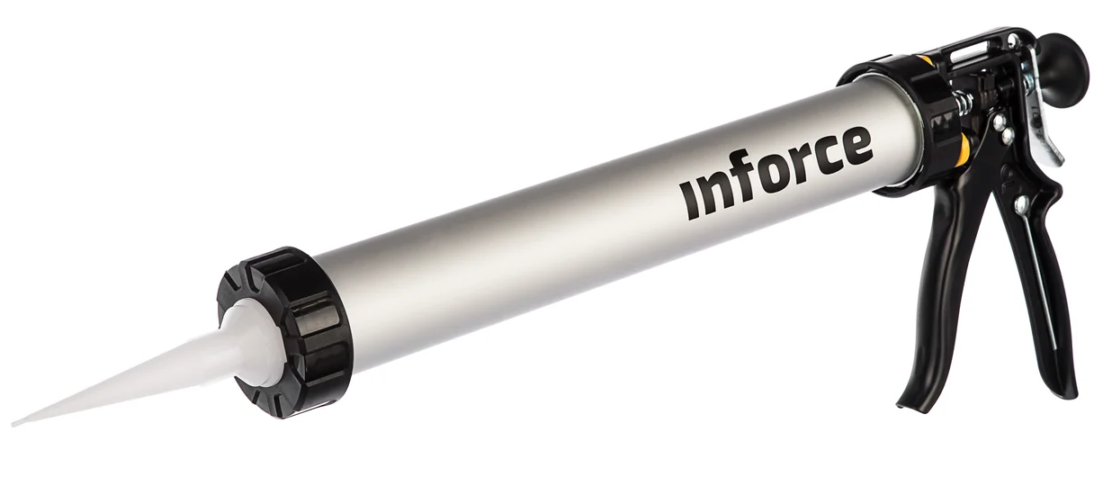 Пистолет для герметика Inforce 01-13-07 закрытый с алюминиевой тубой