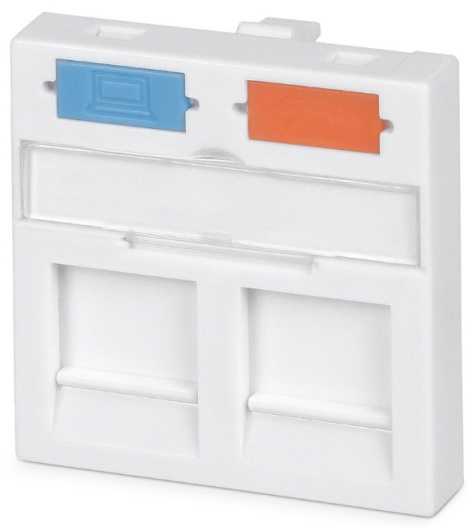 Изображение товара Cabeus FP-45-2M Вставка с двумя портами белая 45 мм