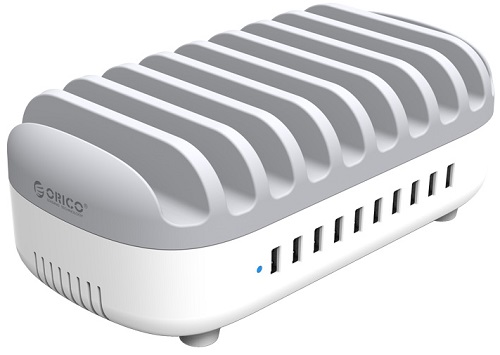 

Зарядное устройство сетевое Orico DUK-10 5V2.4A*20, белый, DUK-10