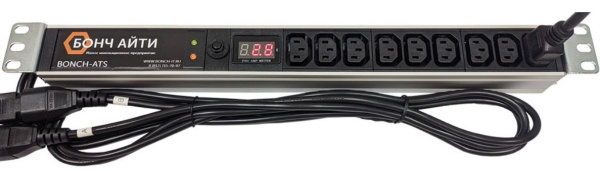 Изображение товара Блок розеток Bonch BONCH-ATS/PDU 8A-9C13-Am-C14/C14 1U для серверных
