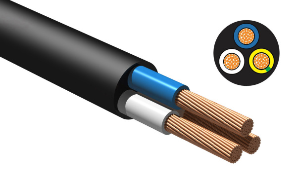 Изображение товара Кабель ККЗ КГтп-ХЛ 3х1. 5 - силовой кабель для внутренней и наружной эксплуатации 50 метров