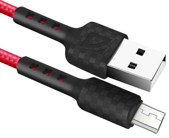 Изображение товара Кабель Defender F181 для устройств с micro-USB 1м износостойкий плетеный