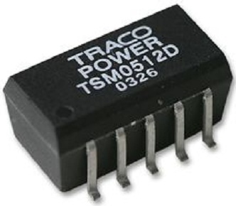 

Преобразователь DC-DC модульный TRACO POWER TSM 0512D Монтаж: на плату, SMD18; P вых: 1 Вт; #: 2; U вх: 4.5...5.5 В; Выход: 12 В, -12 В; Защита: КЗ, TSM 0512D