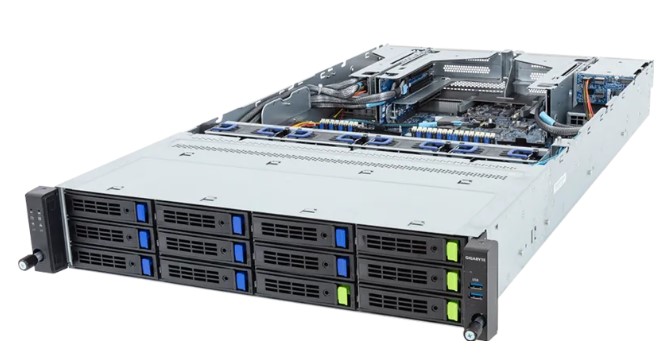 

Серверная платформа 2U GIGABYTE R283-S91-ABJ1 (2*LGA4677, C741, 32*DDR5 (5600), 4*3,5"/2,5" Gen4 NVMe/SATA/SAS HS, 8*3,5"/2,5" SATA/SAS HS, 6*FHHL PCI, R283-S91-ABJ1
