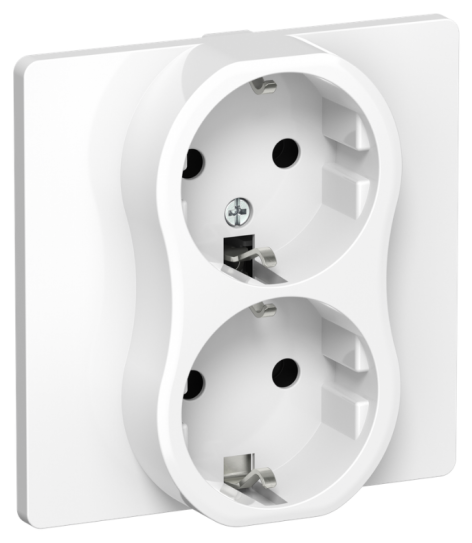 Изображение товара Розетка двухместная с заземлением IEK FI-R21C-16-K01