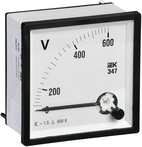 

Вольтметр IEK IPV20-6-0300-E Э47 300В кл. точн. 1,5 96х96мм, IPV20-6-0300-E