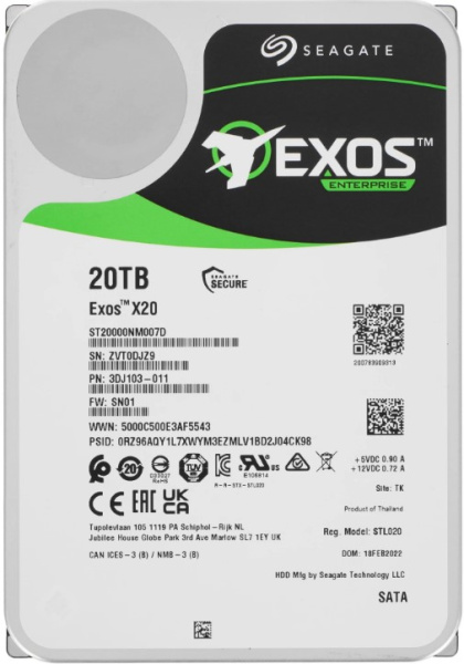 Изображение товара Жесткий диск 20TB SATA 6Gb/s Seagate Exos X20