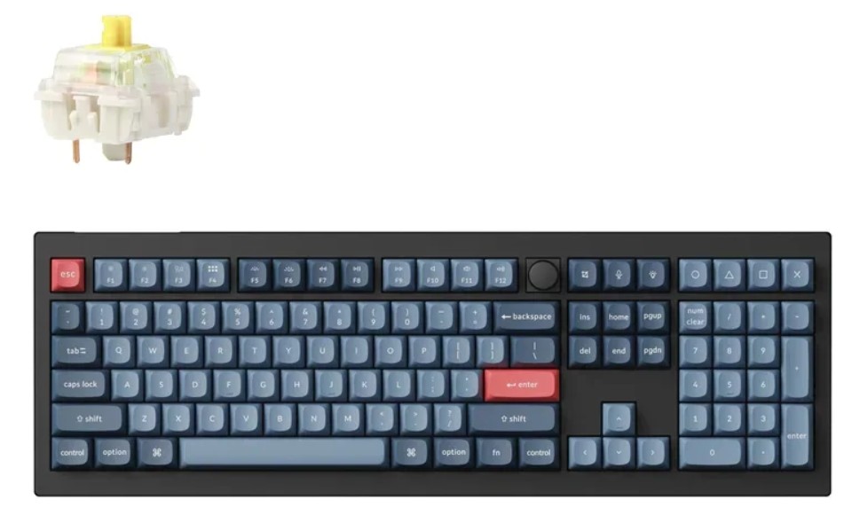 

Клавиатура Wireless Keychron V6 Max V6M-D4-RU Carbon Black, Banana св., V6 Max