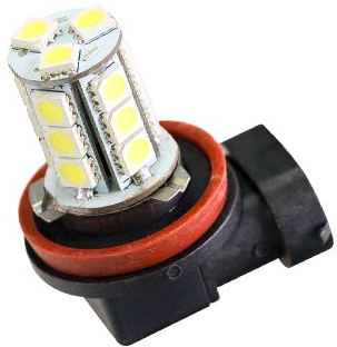 

Лампа Sho-me H11-18SMD автомобильная, светодиодная, 12В, 240lm, 2шт, H11-18SMD