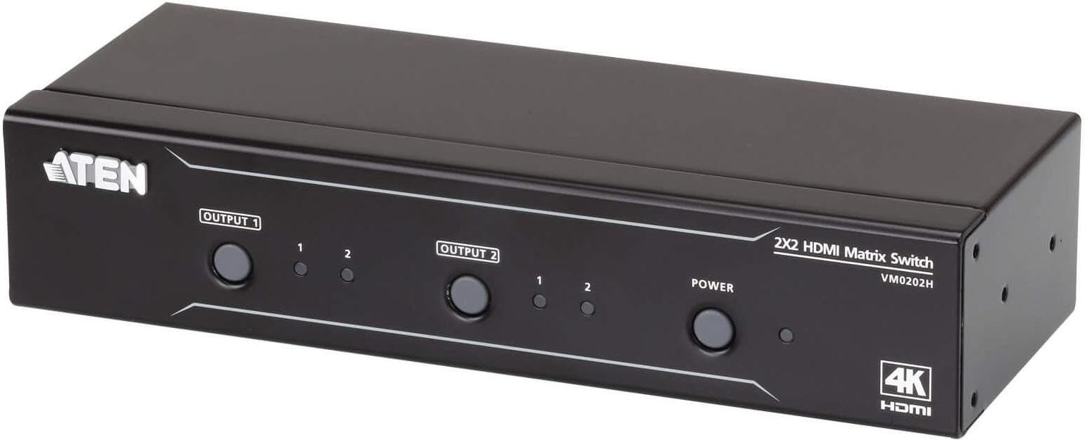 

Коммутатор матричный Aten VM0202H-AT-G HDMI, 2> 2 монитора, без шнуров, передача сигнала до 15 м.;макс.разр. до 4096x2160/3840 x 2160 60Hz (4:2:0)/30H, VM0202H-AT-G
