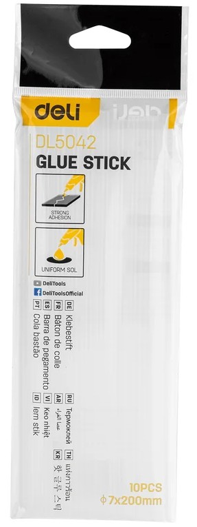 

Стержень клеевой Deli DL5042 7х200мм 10 шт, цвет: белый, DL5042
