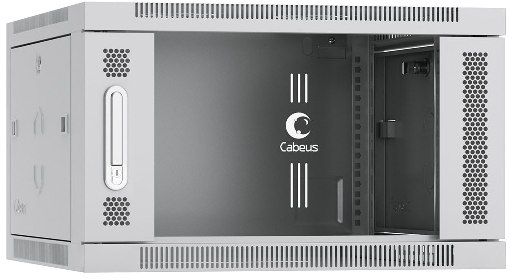 

Шкаф настенный 19", 6U Cabeus SH-05F-6U60/35 600x350x368mm (ШхГхВ) дверь стекло, SH-05F-6U60/35