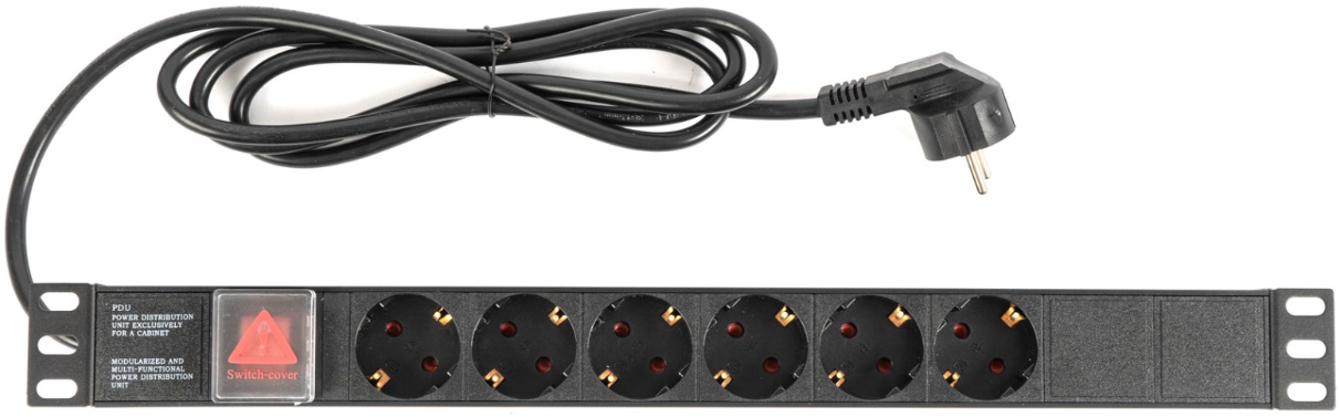 

Блок розеток Бастион Rapan-PDU6 S-S 220 В, 16 А 19” 6 розеток Schuko, Rapan-PDU6 S-S