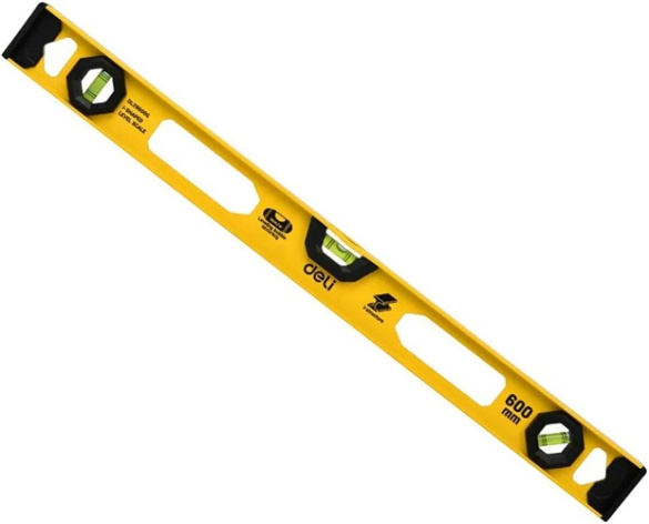 Изображение товара Строительный уровень Deli DL29600G 600мм пузырьковый алюминиевый легкий профессиональный инструмент