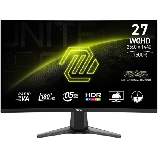 

Монитор 27" MSI MAG 27CQ6F 9S6-3CD91M-025 черный VA LED 1ms 16:9 HDMI полуматовая 1000:1 300cd 178гр/178гр 2560x1440 180Hz DP 2K, MAG 27CQ6F