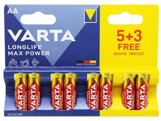 Изображение товара Батарейки AA Varta LONGLIFE MAX POWER высокая емкость и надежность