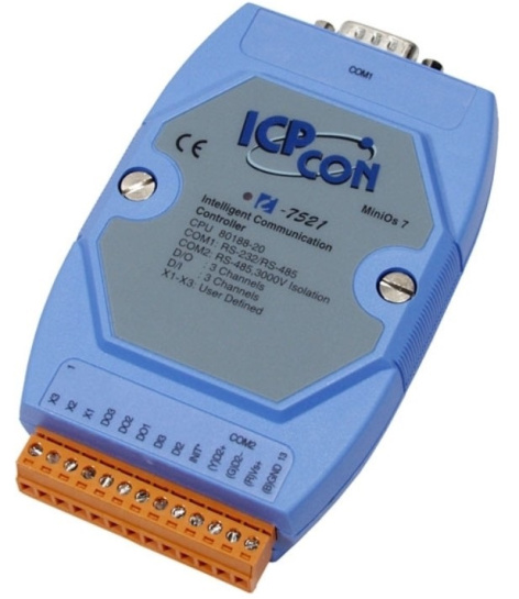 Изображение товара Контроллер ICP DAS I-7521 CR RS-485 в RS-232/485