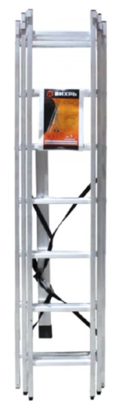 Изображение товара Лестница Вихрь 73/5/1/20 алюминиевая складная с антикоррозийным покрытием и 7 ступенями