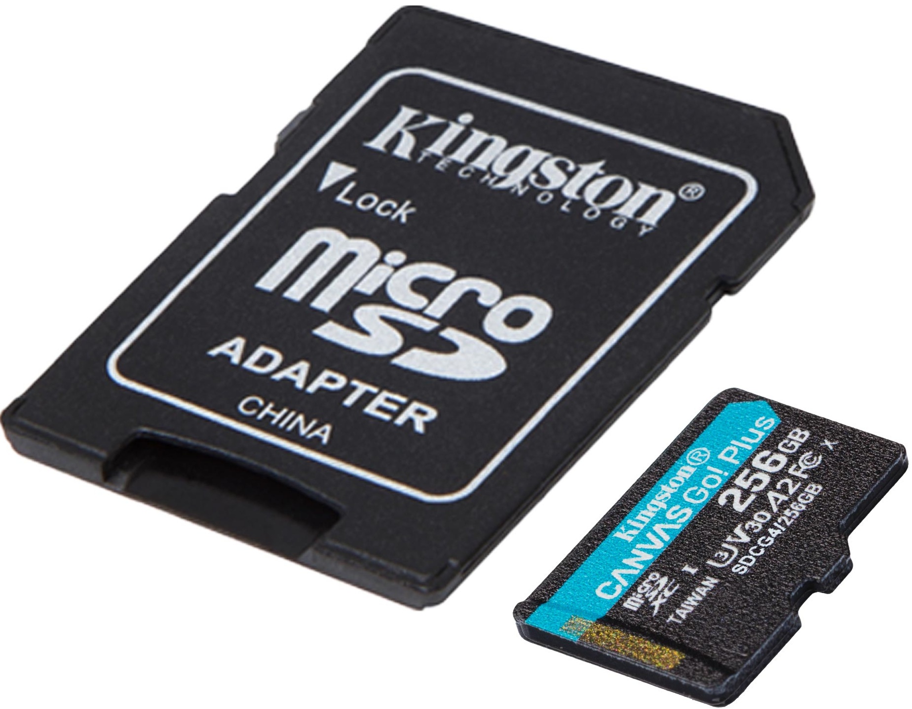 

Карта памяти MicroSDXC 256GB Kingston SDCG4/256GB Go Plus G4 200R V30, с адаптером, SDCG4/256GB