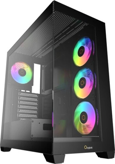 

Корпус ATX Ocypus Gamma C72 BK ARGB черный, без БП, боковая панель из закалённого стекла, USB 3.0, 2*USB 2.0, Gamma C72 BK ARGB