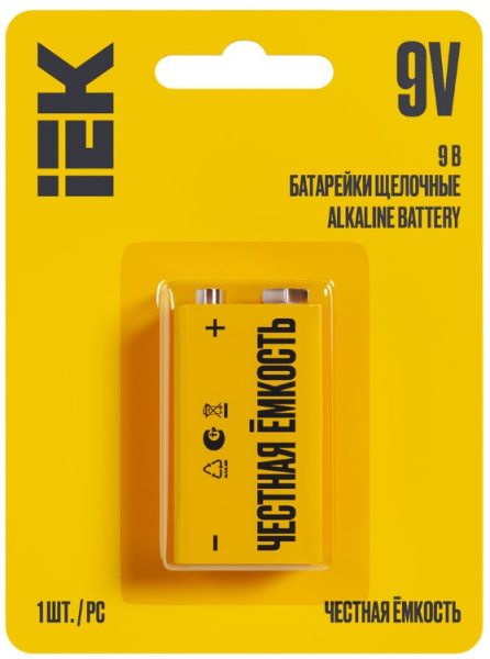 Изображение товара Батарейка IEK ABT-6LR619V-OP-L01 9 В щелочная Крона