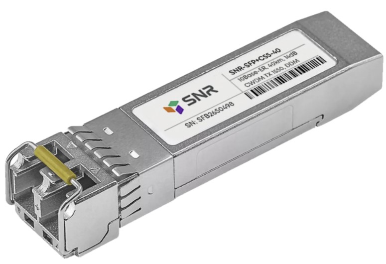 

Модуль SFP+ SNR SNR-SFP+C55-40 CWDM оптический, дальность до 40км (14dB), 1550нм, SNR-SFP+C55-40