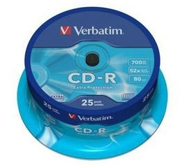 Изображение товара Диск Verbatim 43432 CD-R 700 МБ 52x 25 шт Cake Box