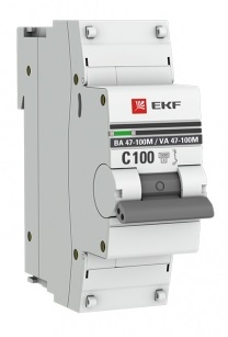 

Автоматический выключатель EKF mcb47100m-1-100C-pro Авт. выкл. 1P 100А (C) 10kA ВА 47-100M без тепл. расцепит. PROxima, mcb47100m-1-100C-pro