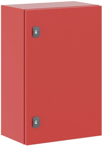 Изображение товара Навесной шкаф DKC R5ST0649 Красный с монтажной платой и двумя замками