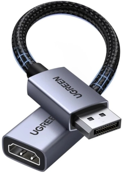 Изображение товара Кабель UGreen DP133 DisplayPort to HDMI 4K 1.4 1.2 надежное подключение