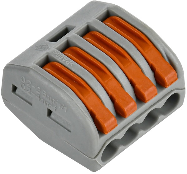 

Клемма IEK UKZ20-4144P-004 строительно-монтажная СМК 222-4144P (4шт/упак), UKZ20-4144P-004