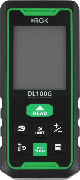 Изображение товара Дальномер RGK DL100G с зелёным лазером и поверкой