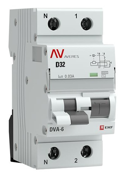 фото Автомат дифференциальный EKF rcbo6-1pn-32D-30-ac-av в Перми