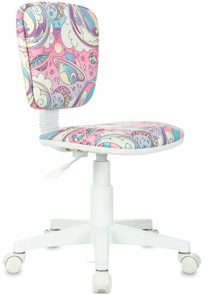 

Кресло детское Бюрократ CH-W204NX мультиколор луна розовая крестов. пластик пластик белый, CH-W204NX