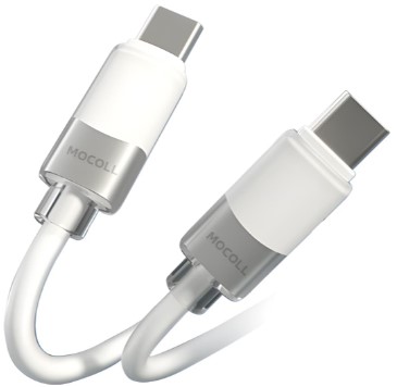 

Кабель интерфейсный MOCOLL CC4W Icy Crystal Series Type-C to Type-C 60W Силиконовый Белый, CC4W