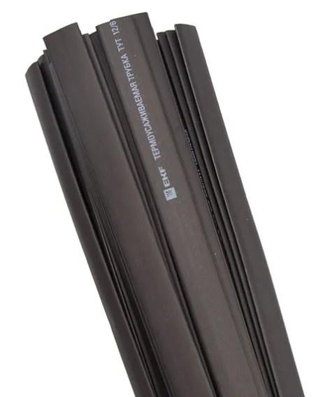 Изображение товара Термоусаживаемая трубка EKF tut-60-b 1м черная для изоляции и маркировки