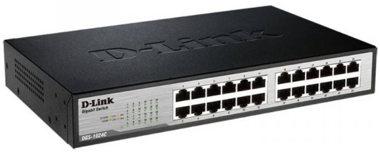 

Коммутатор неуправляемый D-link DGS-1024C/B2A 24x1000Base-T, защита от статического электричества до 4 кВ, DGS-1024C/B2A