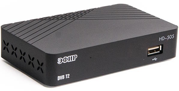 

Ресивер СИГНАЛ Эфир HD-505 18505 DVB-T2 черный, Эфир HD-505