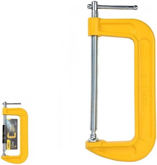 

Струбцина Deli DL-G208 G-образная усиленная высота зажима 200мм, DL-G208