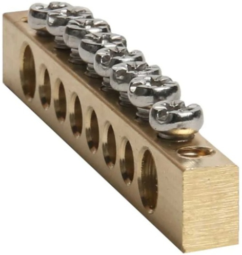 Изображение товара Шина электрическая КЭАЗ 277987 8 контактов для монтажа на DIN-рейку 100 А