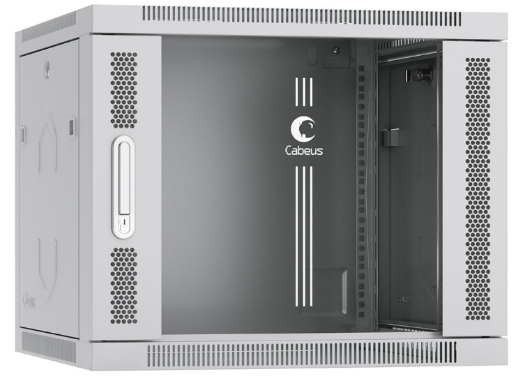 

Шкаф настенный 19", 9U Cabeus SH-05F-9U60/60 600x600x501mm (ШхГхВ) дверь стекло, SH-05F-9U60/60
