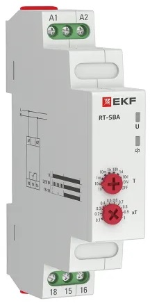 

Реле времени EKF rt-sba-12-240 RT-SBA (задержка времени включ.) 12-240В, rt-sba-12-240