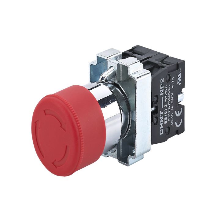 

Кнопка Грибок CHINT 574013 Φ30мм фиксацией NP2-BS445 без подсветки красная 1НО+1НЗ, IP40 (R), 574013