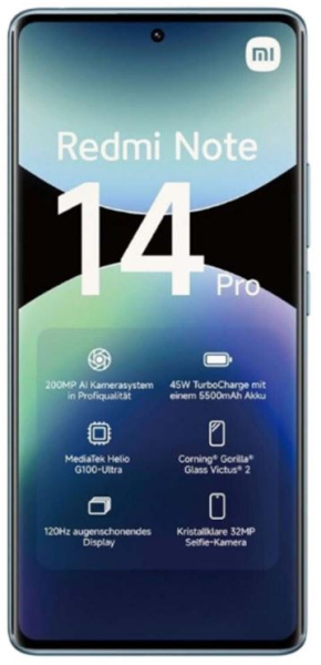 Изображение товара Смартфон Xiaomi Redmi Note 14 Pro 12/256GB с защитой IP64