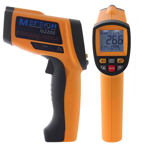 Изображение товара Термометр МЕГЕОН 162200 цифровой пирометр с регулируемым коэффициентом излучения