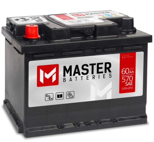 Изображение товара Автомобильный аккумулятор MASTER BATTERIES MB601 12 В 60 Ач
