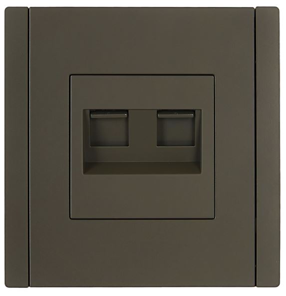 

Розетка компьютерная двойная IEK FP-K20-2-K03 FORTE&PIANO RJ45 кат.6 FP334 серый, FP-K20-2-K03